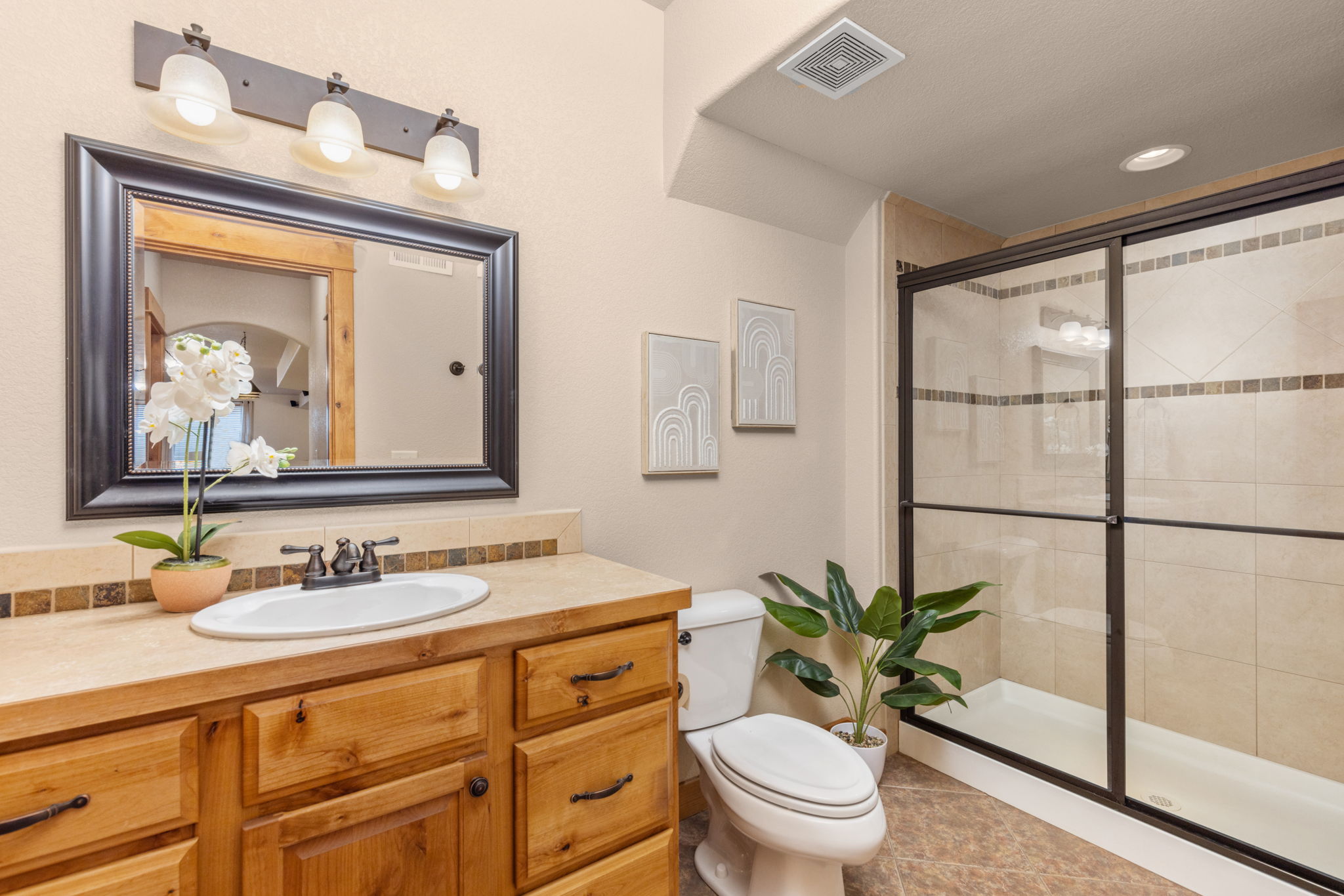 Basement Guest Bath with Quality Finishes