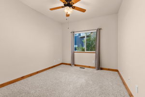 Guest Bedroom 3. All Guest Rooms Have 9 Ft Ceilings and Ceiling Fans.