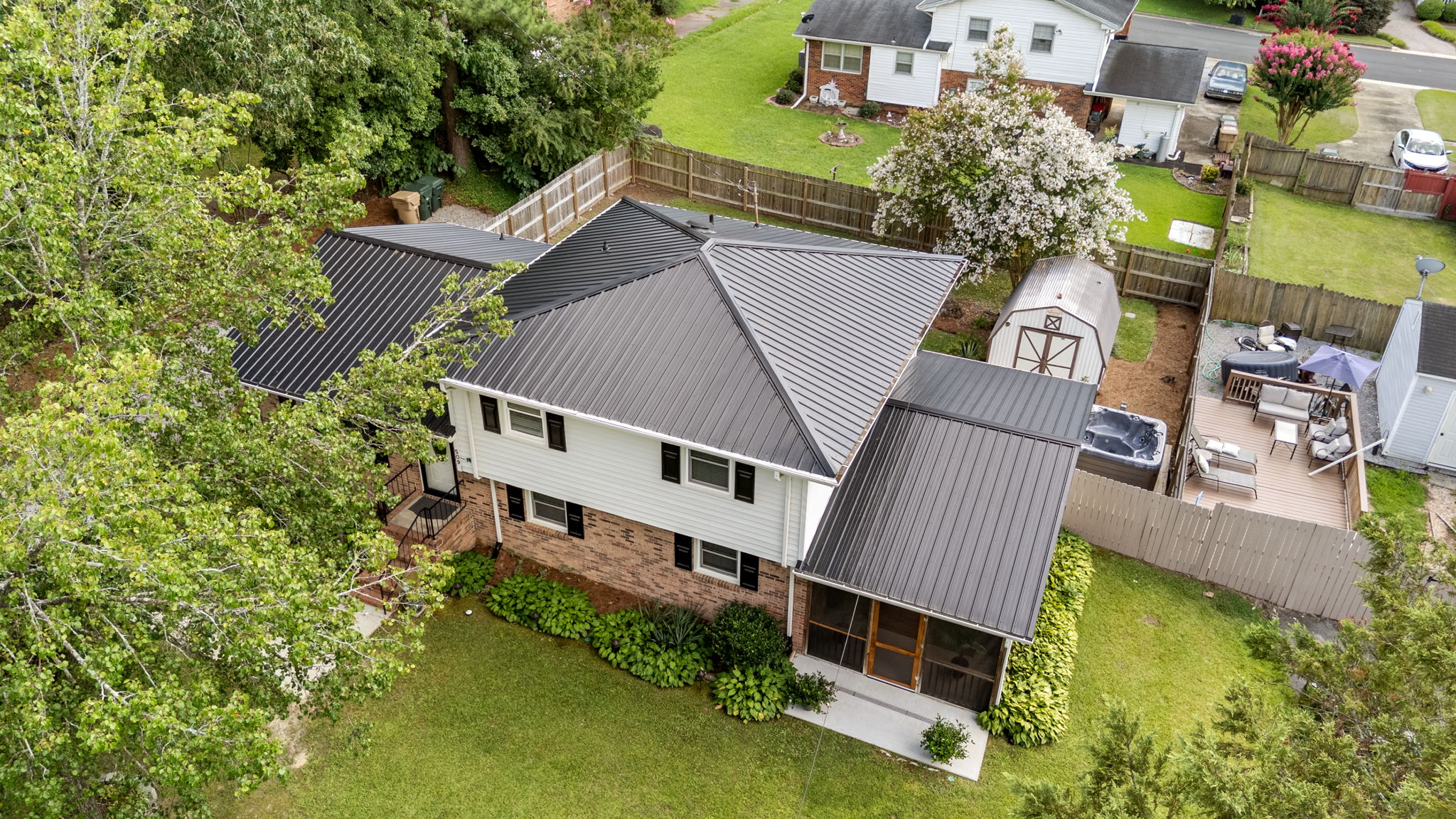 Aerial View of Front Yard