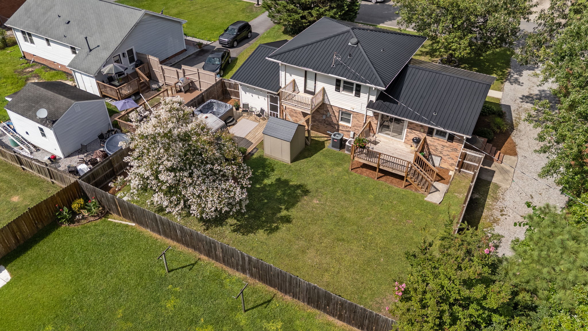 Aerial View of Back Yard