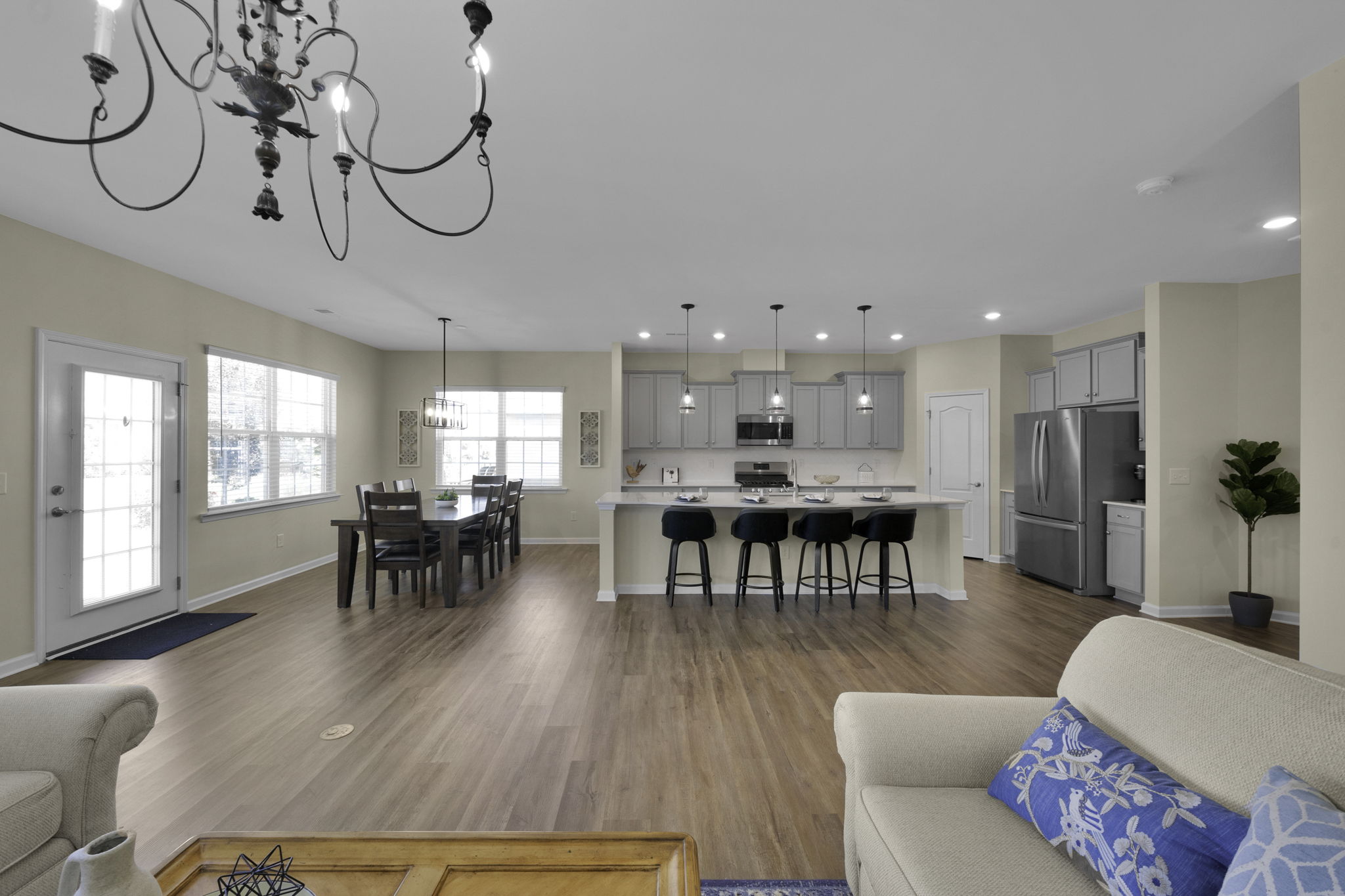 Open floor plan wonderful for gathering in great room, kitchen and breakfast area
