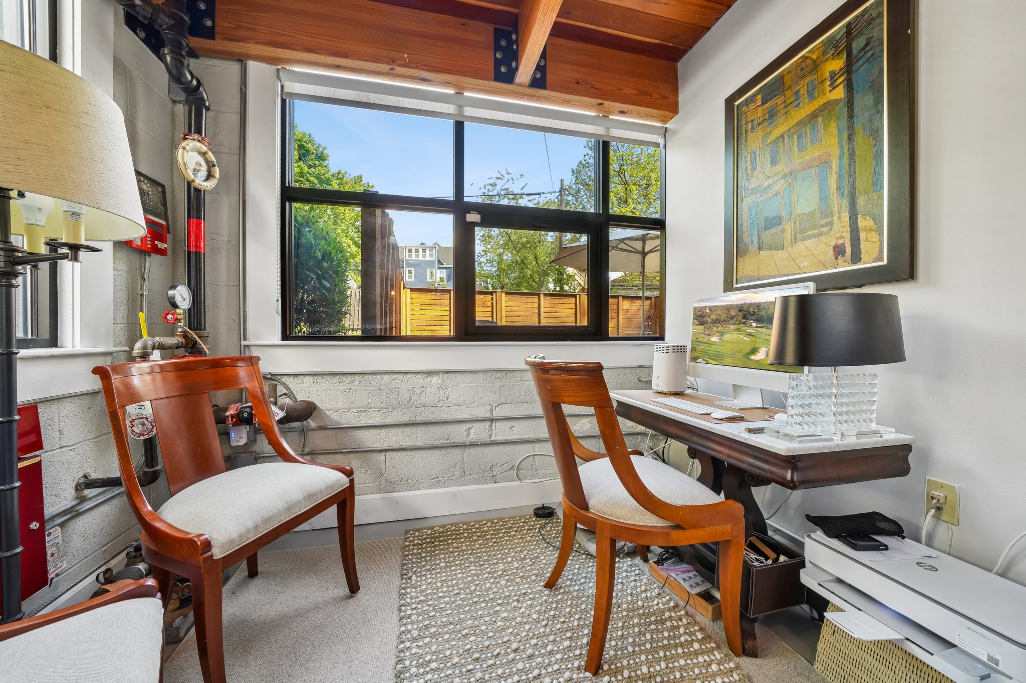 Home Office with Industrial Detail