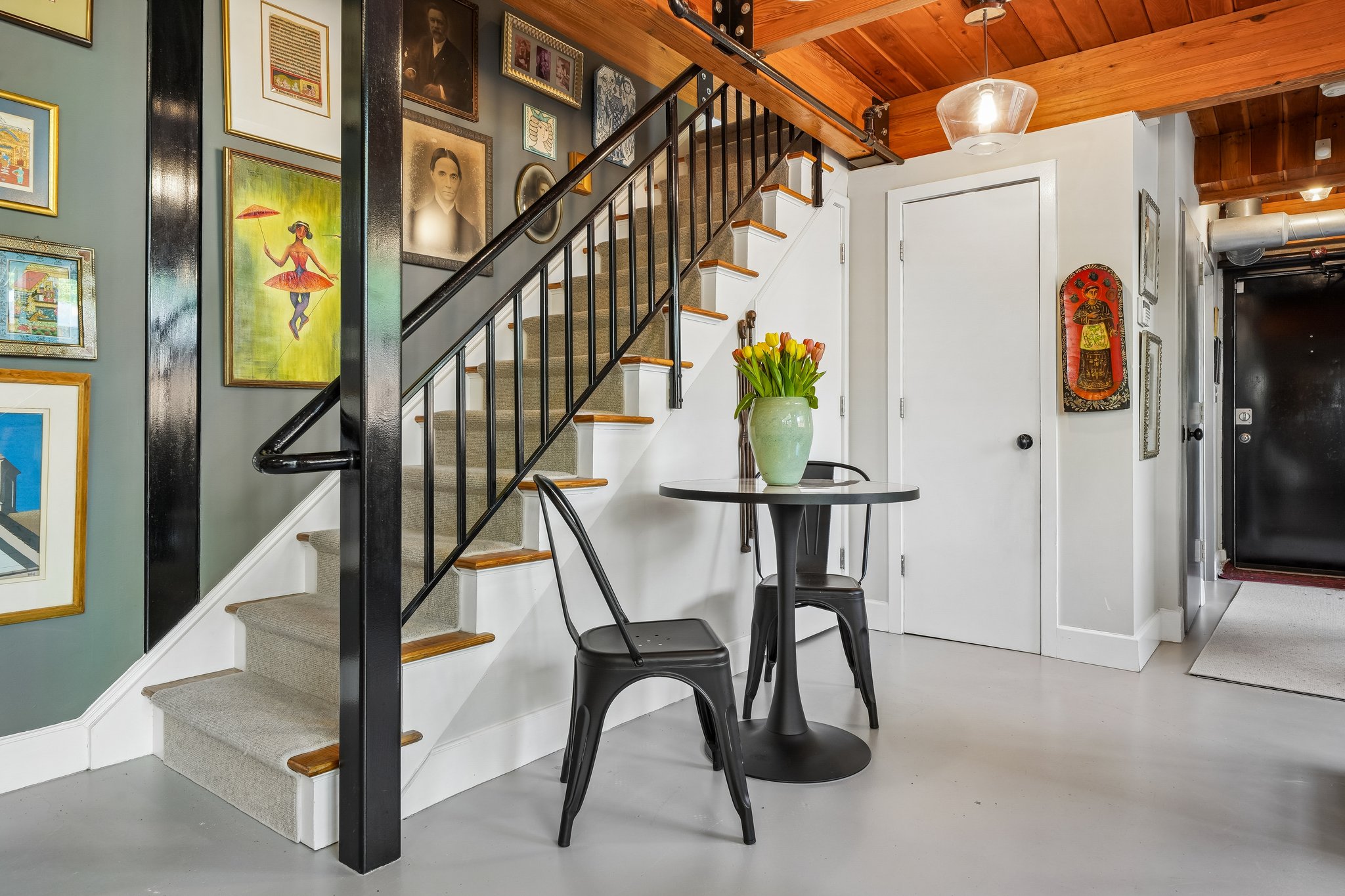 Gallery Wall w/ Stairs to Second Level