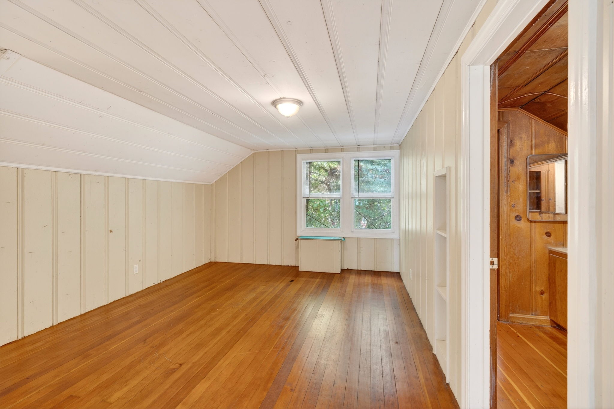 The upstairs sitting room.  The bedroom is behind this view and the bathroom to the right.
