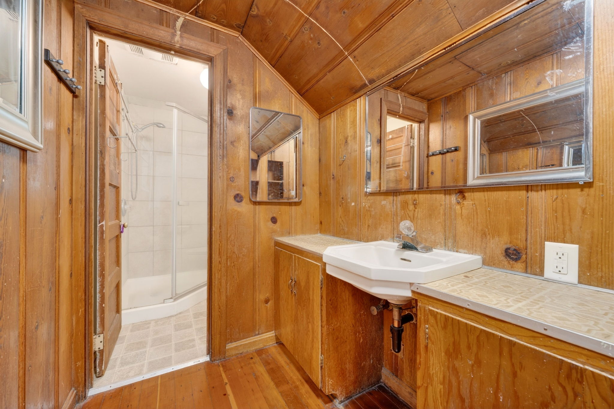 The bathroom.  More storage is behind this view.