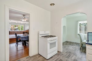 The kitchen.  Breakfast nook is to the right.  Dining room is to the left.