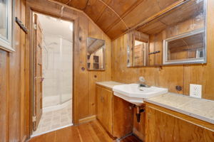 The bathroom.  More storage is behind this view.