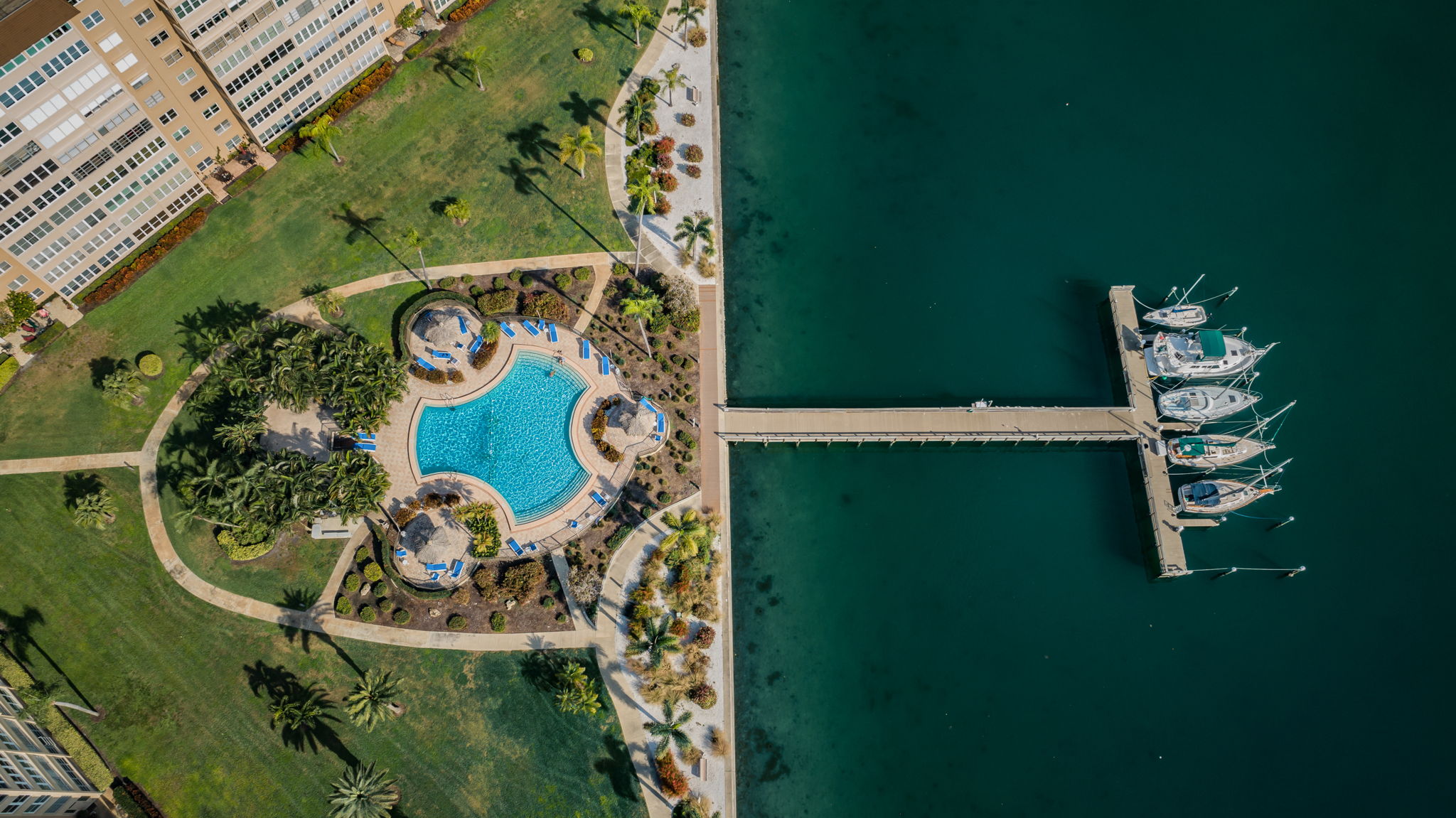 Aerial Pool and Dock - 5108-5130 Buildings