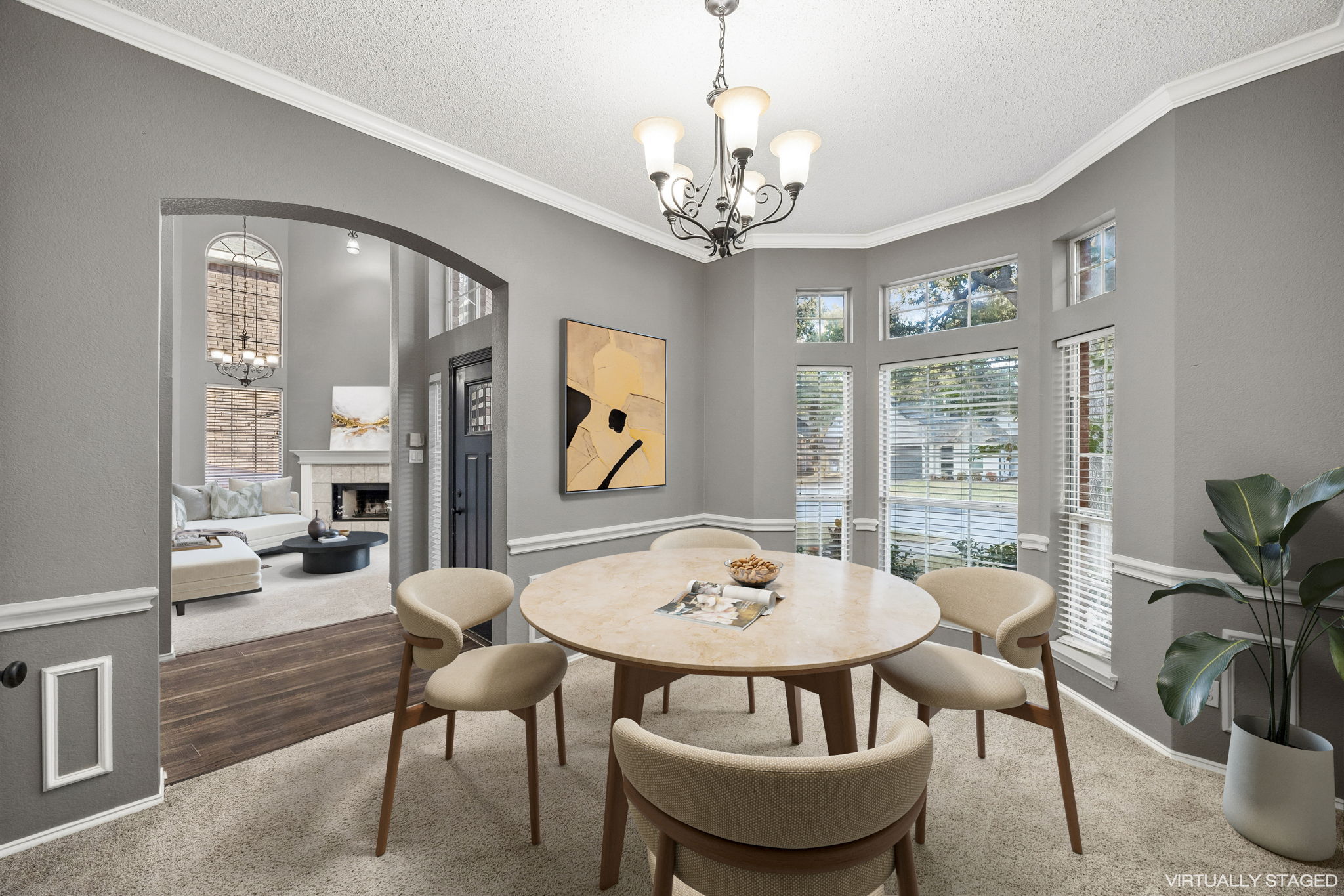Virtually Staged Living/Dining Room