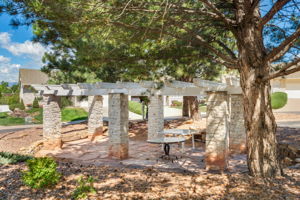 Pergola in the center of the community