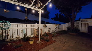 Patio at night