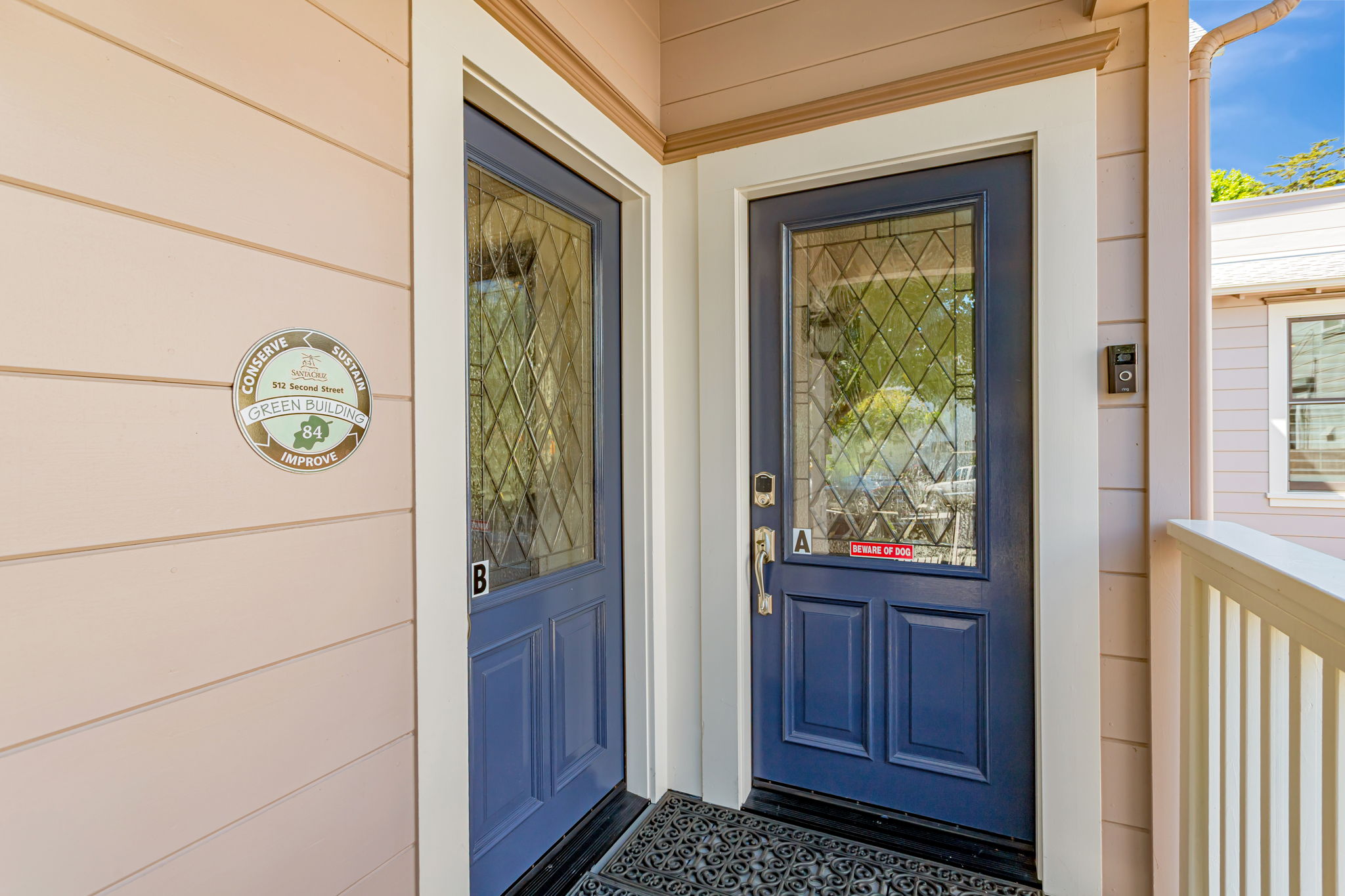 Front doors to both units
