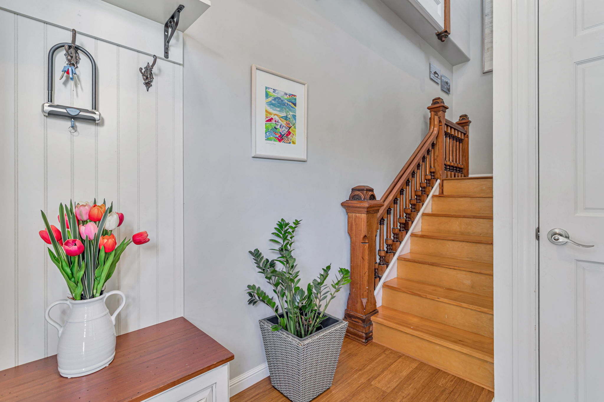 Entryway stairs to upper unit