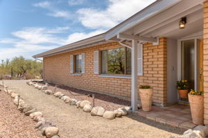 Front walkway and covered patio