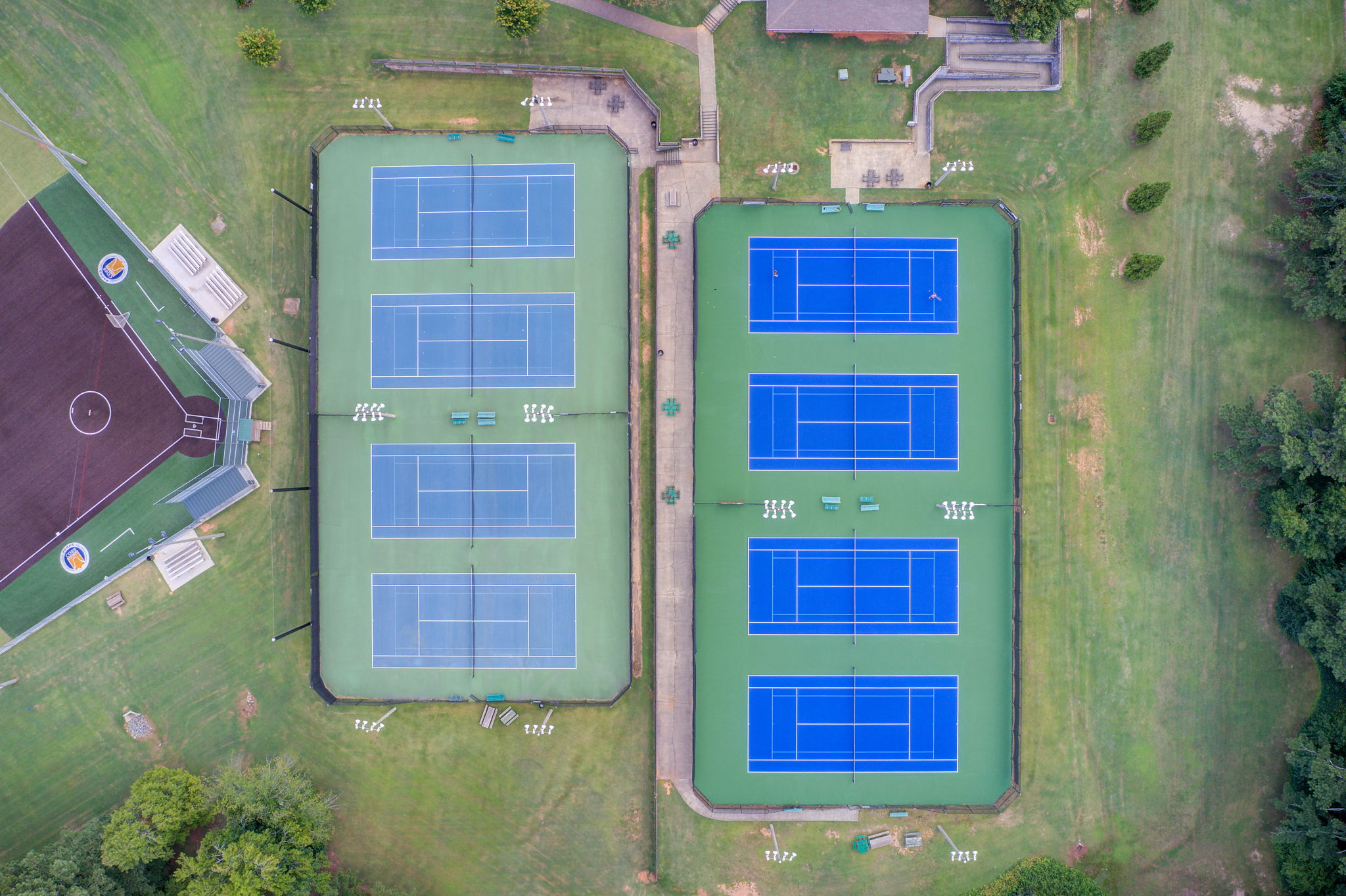 44 Aerial Terrell Mill Park Tennis Courts