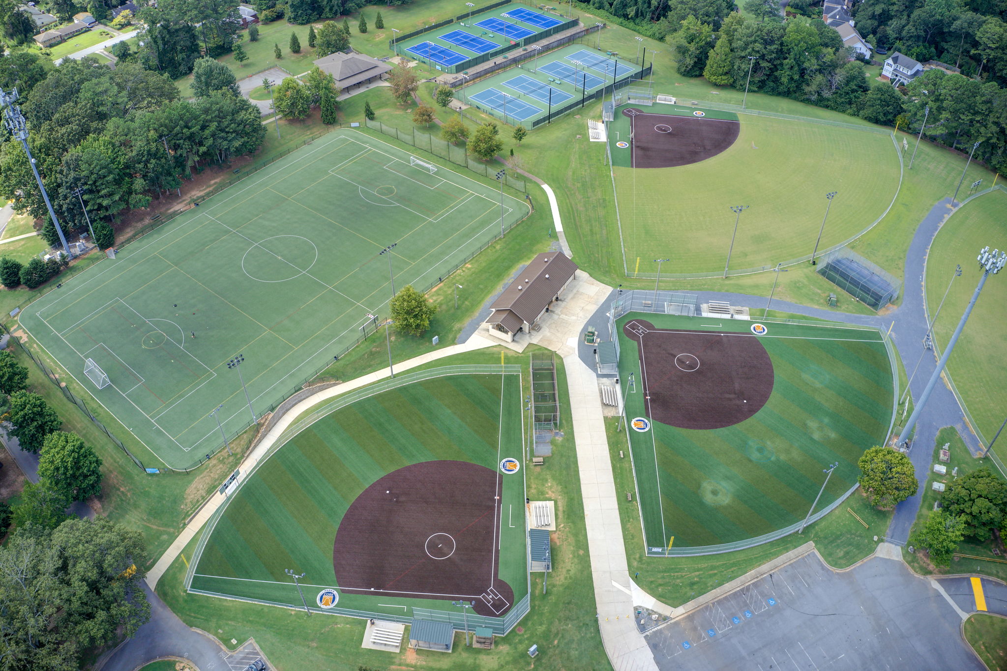 48 Aerial Terrell Mill Park Fields