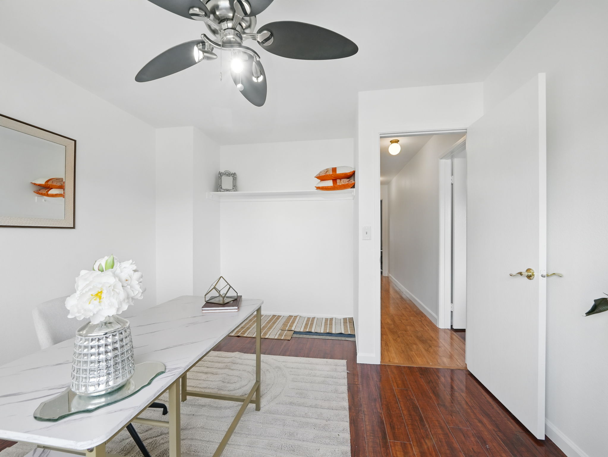 Bedroom staged as Office