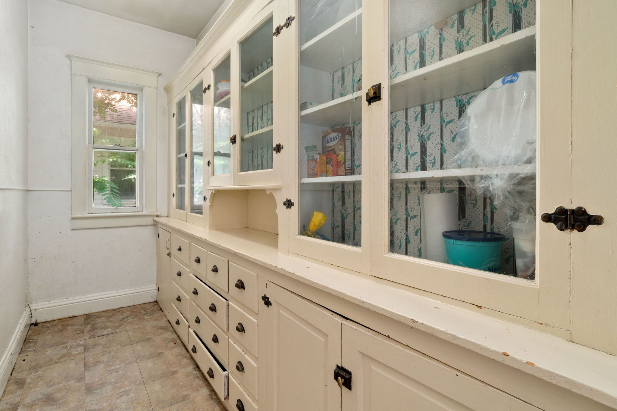 Built-in Cabinets off Kitchen