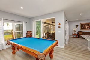 Billiards area/Outdoor Living Area