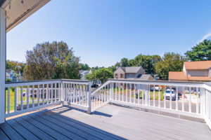 Custom front deck – perfect for relaxing outdoors