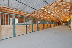 NE wing of barn with 15 oversized stalls