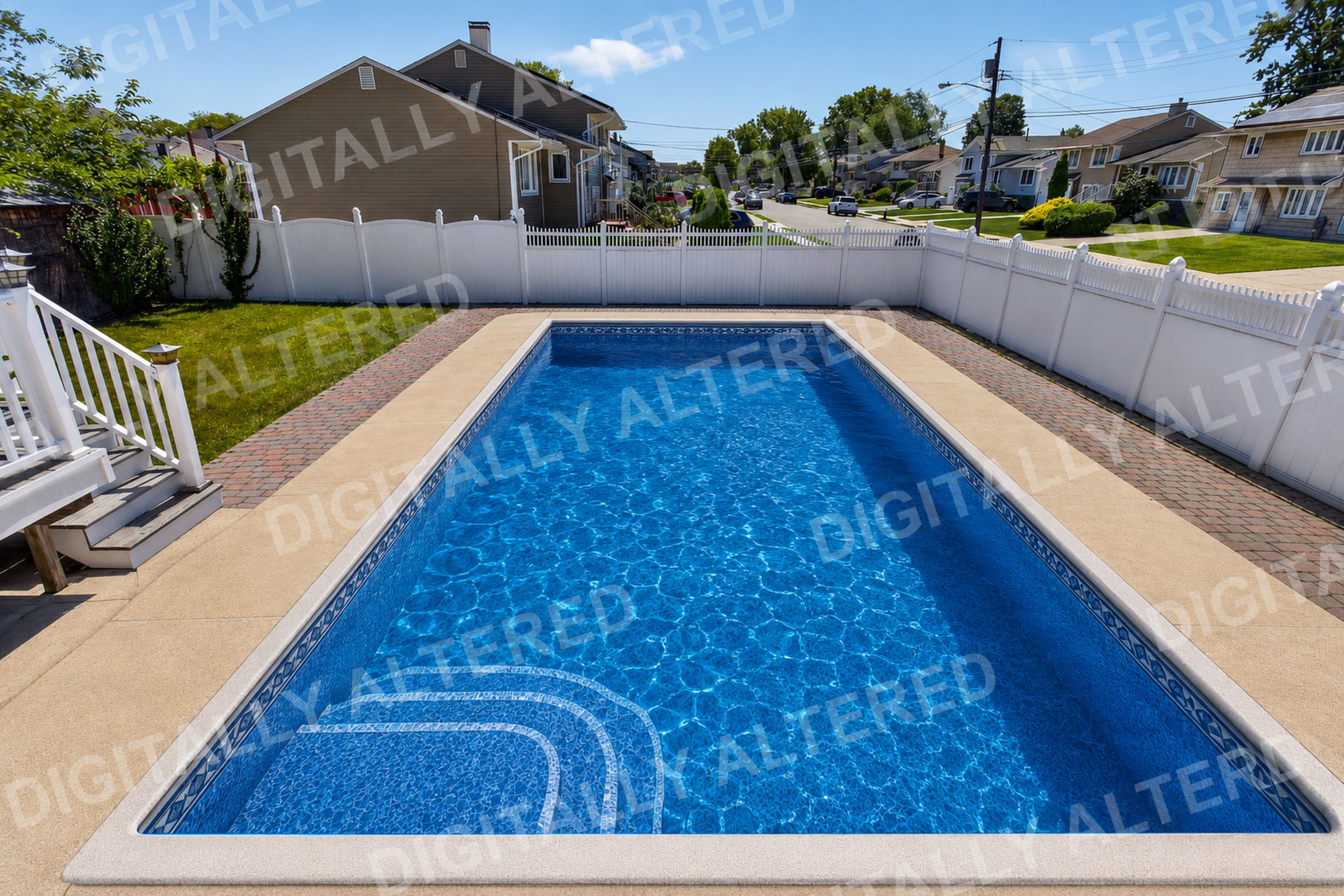 Digitally altered image only for an example