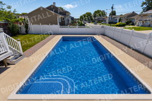 Digitally altered image only for an example