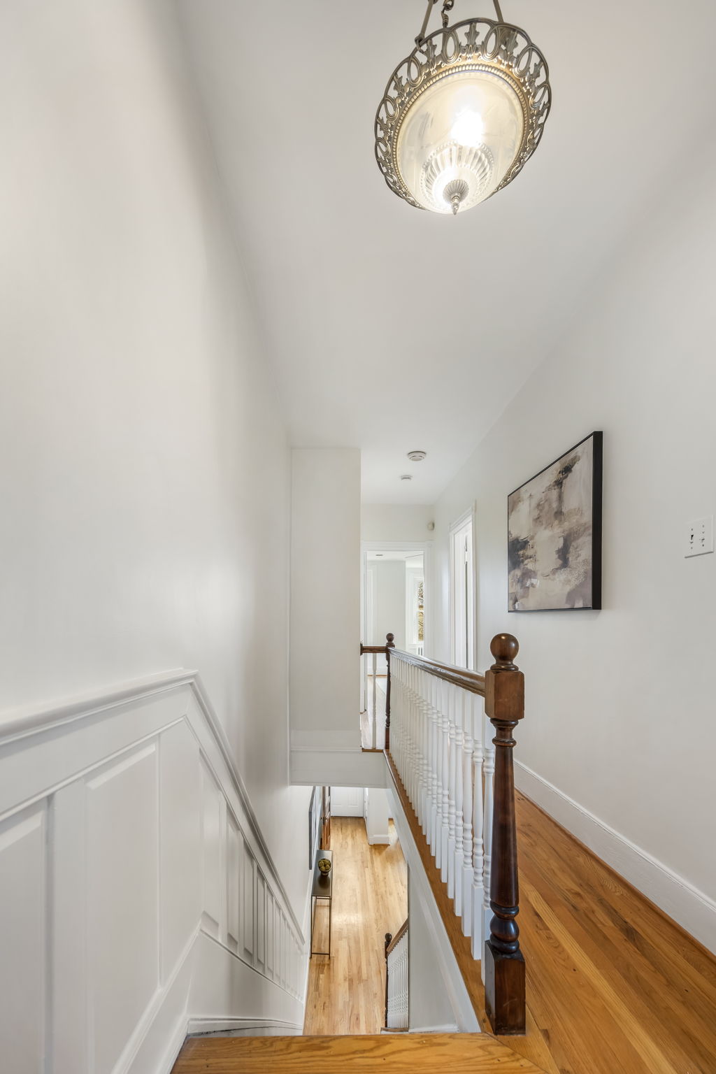 Hardwood floors on main and upper