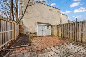 Private, fenced patio