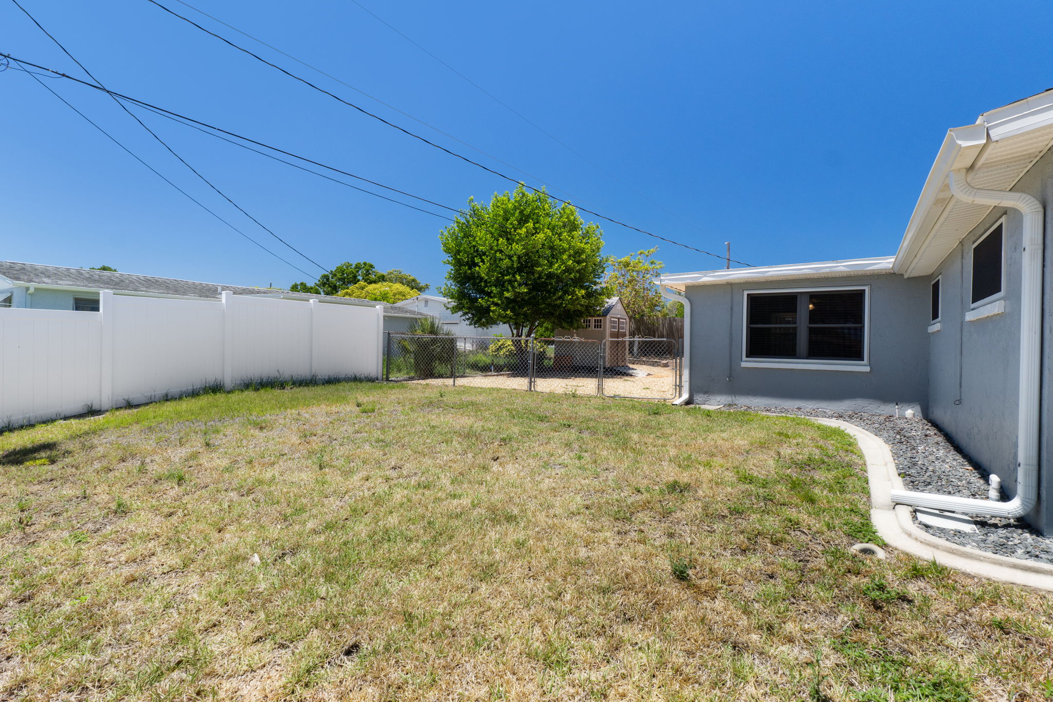 Backyard side yard