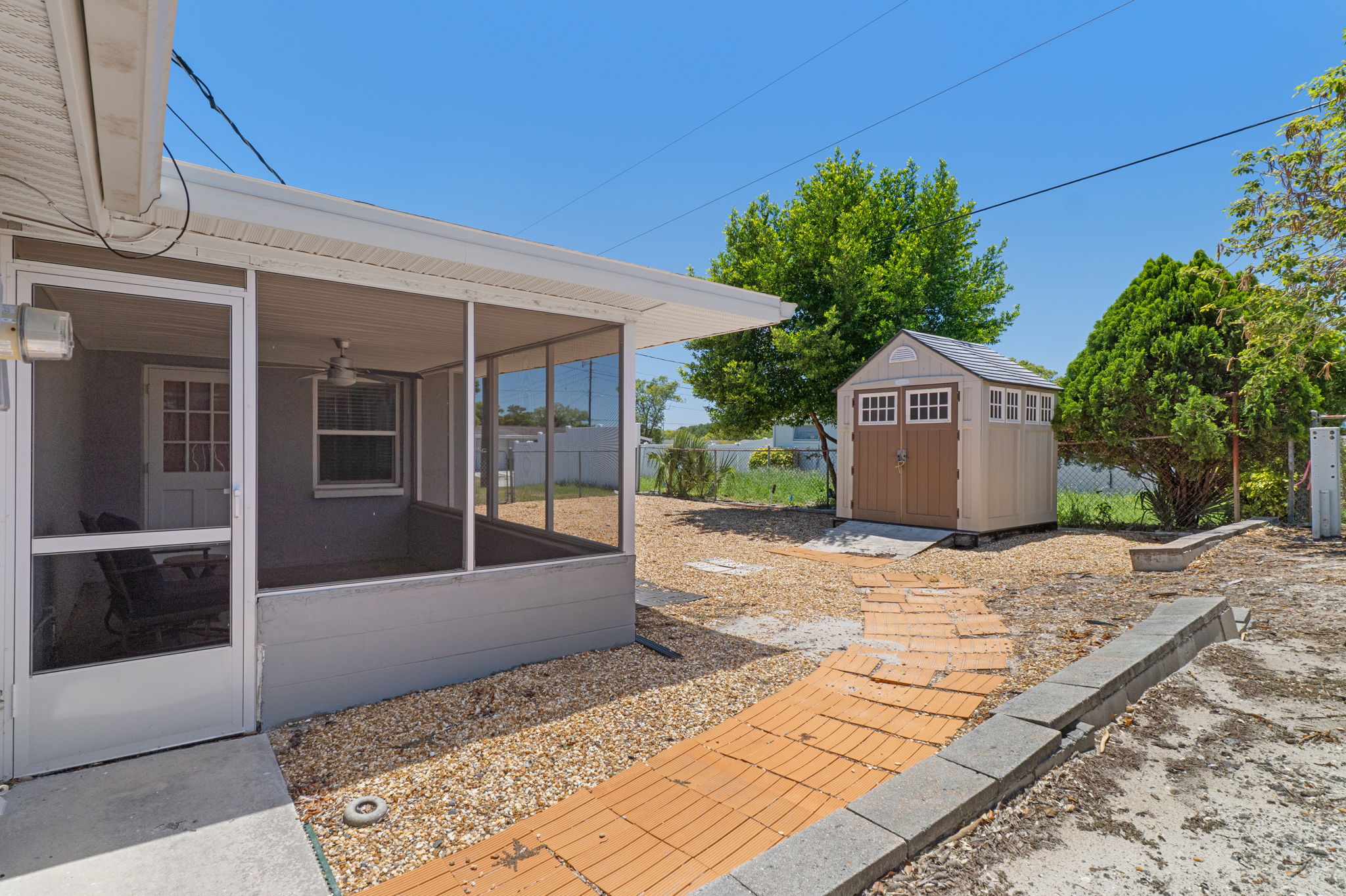 Porch enclosed outside view