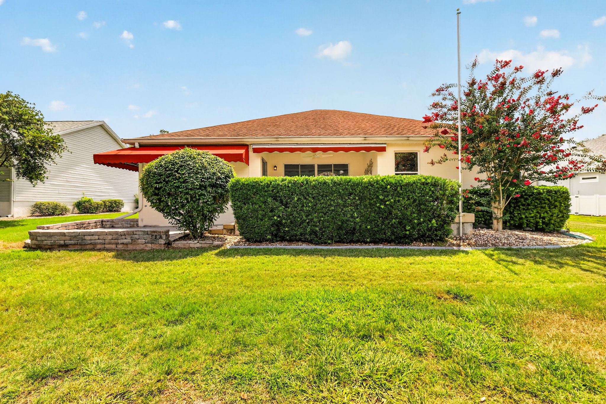 Rear Elevation with PRIVACY Landscaping