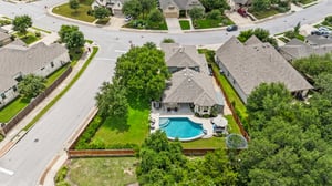 Oversized corner lot adding privacy