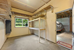 Workshop off the garage.