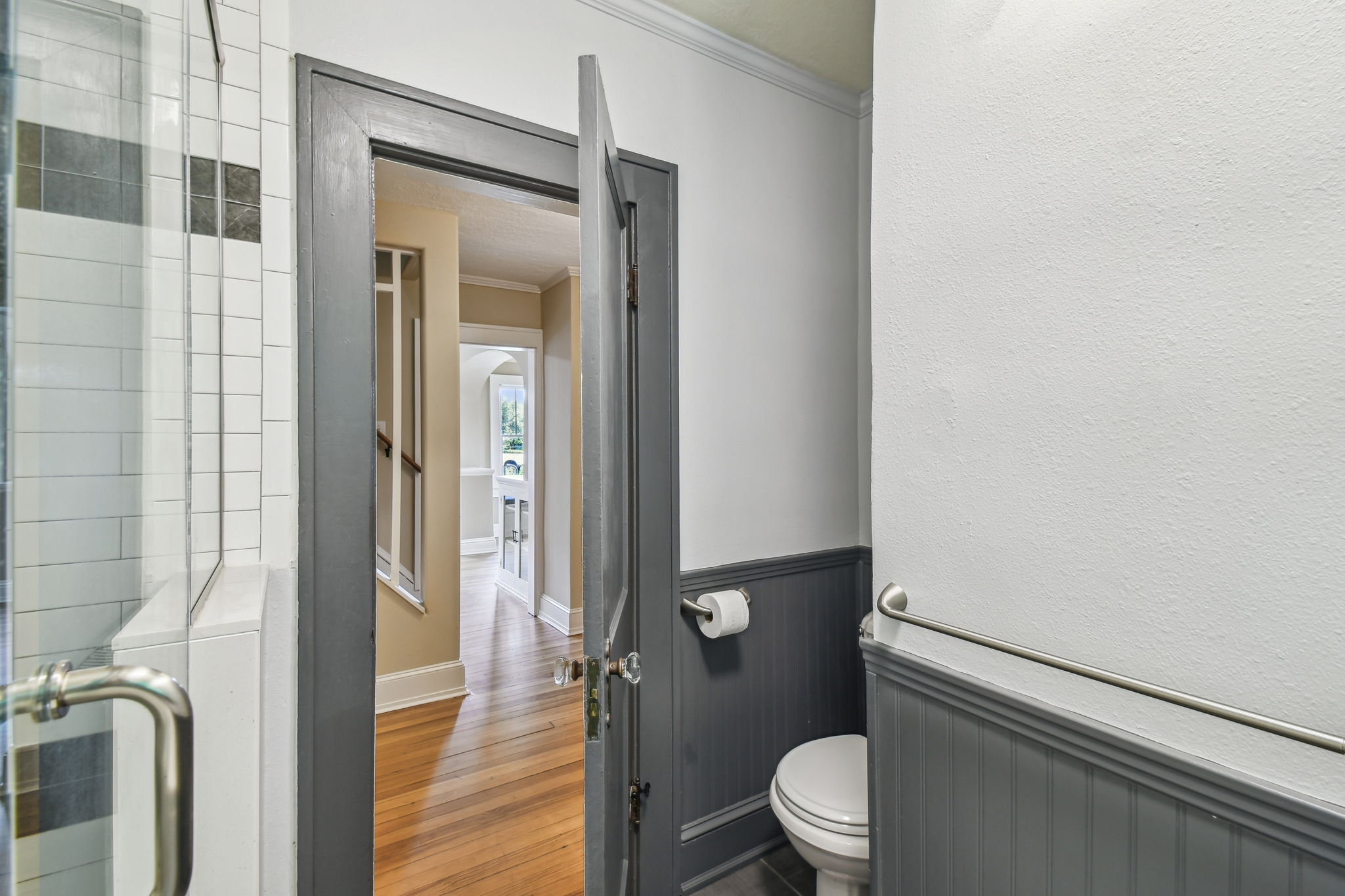 Linen closet just outside the bathroom