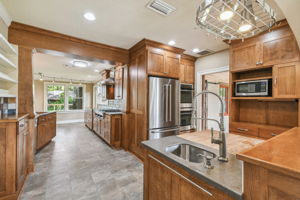 Custom kitchen with stainless appliances