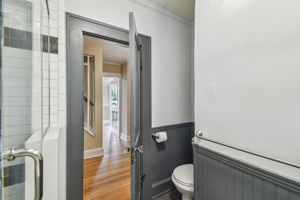 Linen closet just outside the bathroom