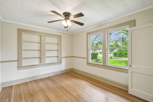 Bedroom 2 - 1st floor, has built-in display shelving