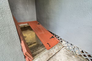 Entry doors to partial basement/cellar