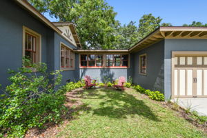 Courtyard nook is perfect for seating or future expansion