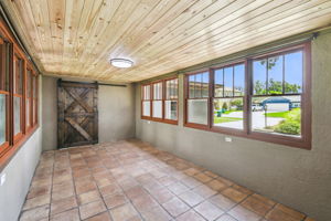 Breezeway has new tongue & groove ceiling