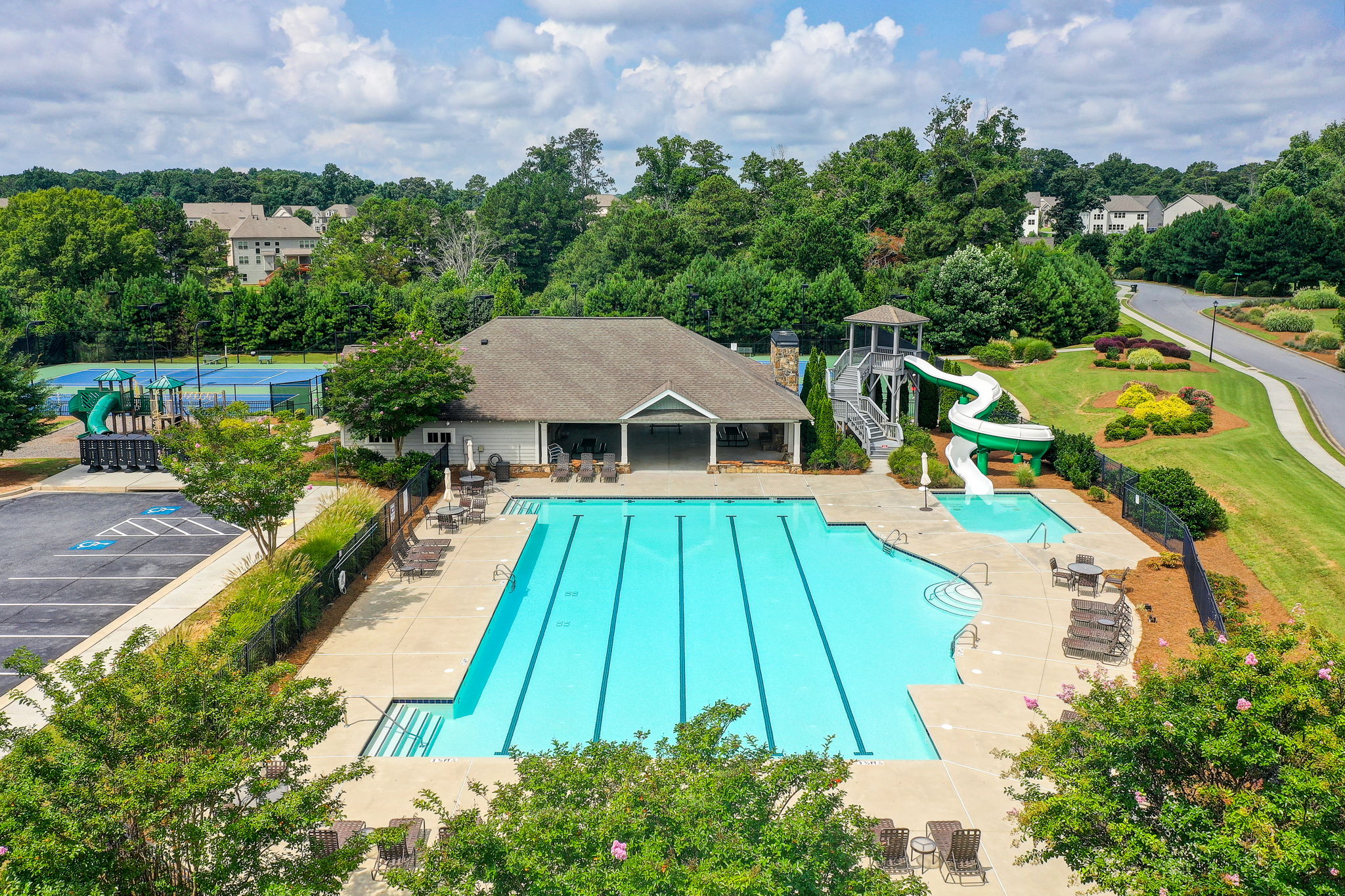 42 Aerial Community Clubhouse + Pool