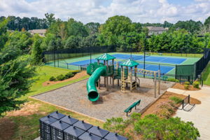 43 Aerial Community Playground w Tennis Courts