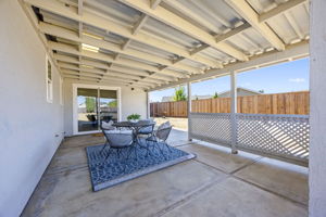 Covered patio in Backyard