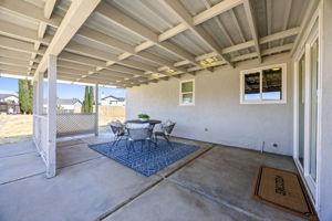 Covered patio in Backyard