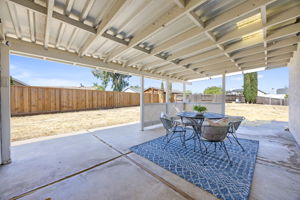Covered patio in Backyard