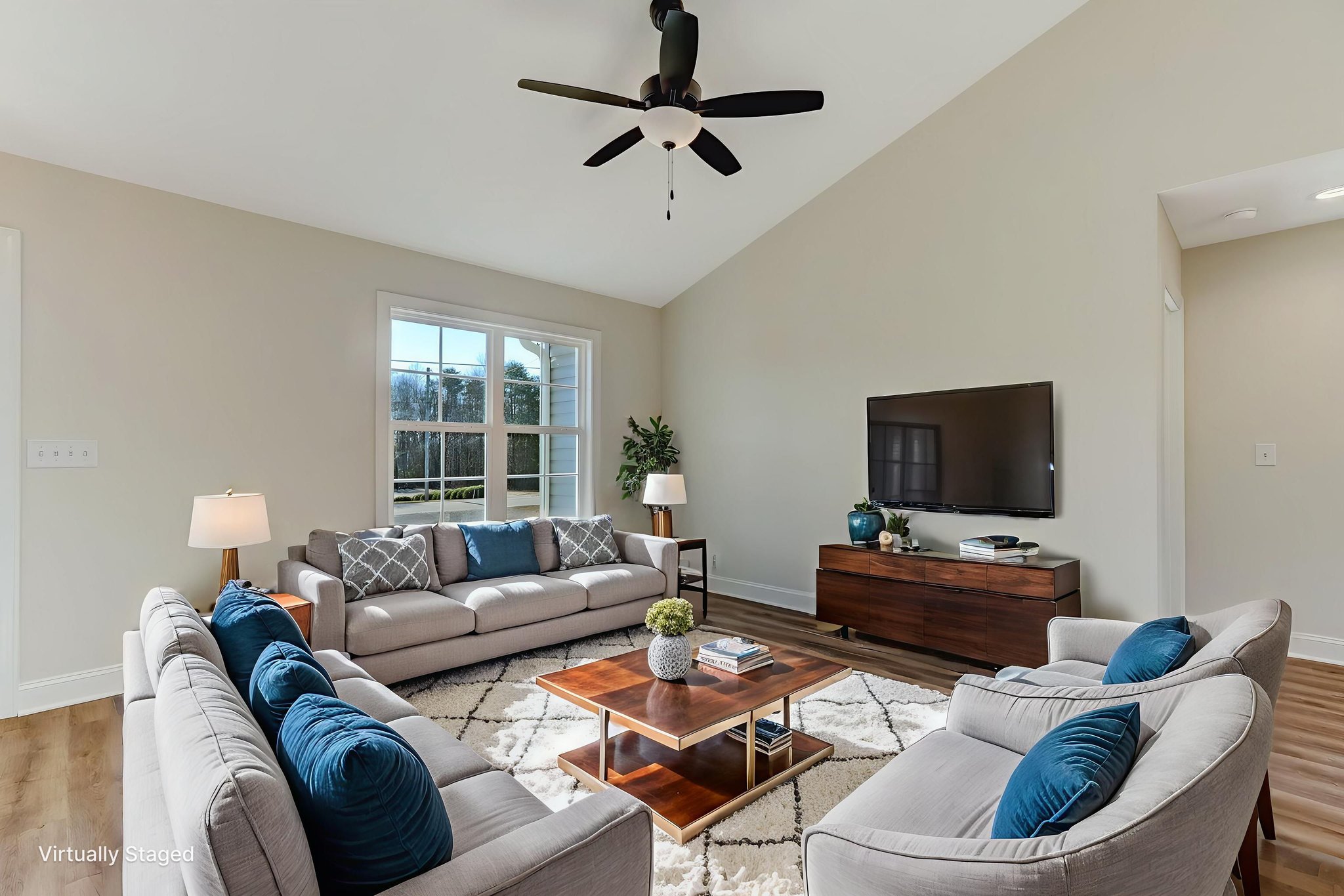 Living Room virtually staged