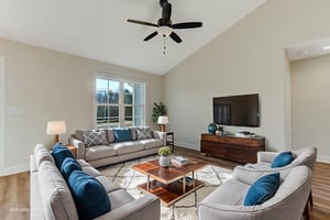 Living Room virtually staged