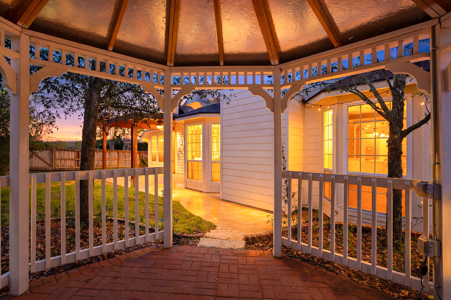 View from the backyard gazebo