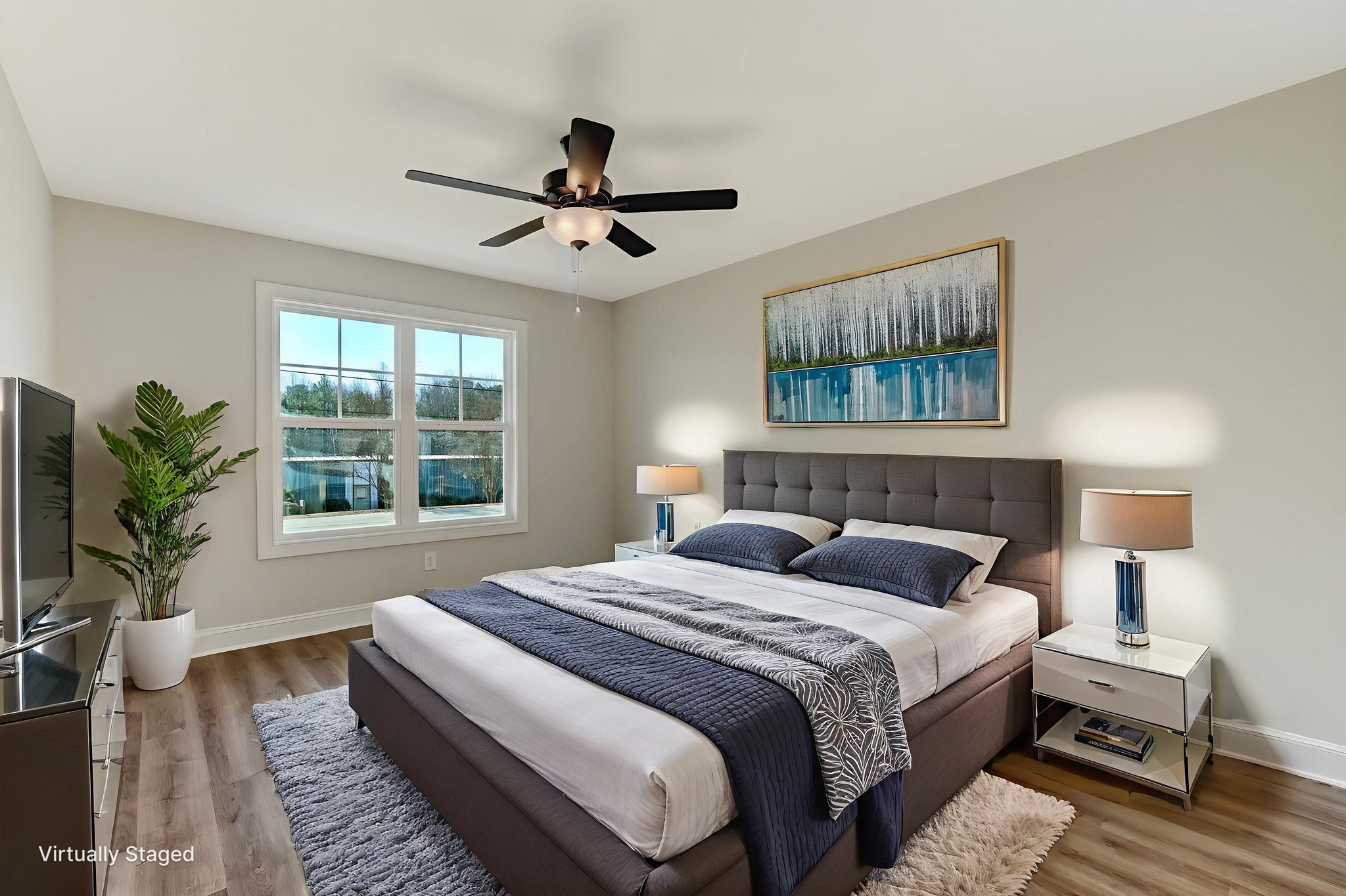 Primary Bedroom virtually staged